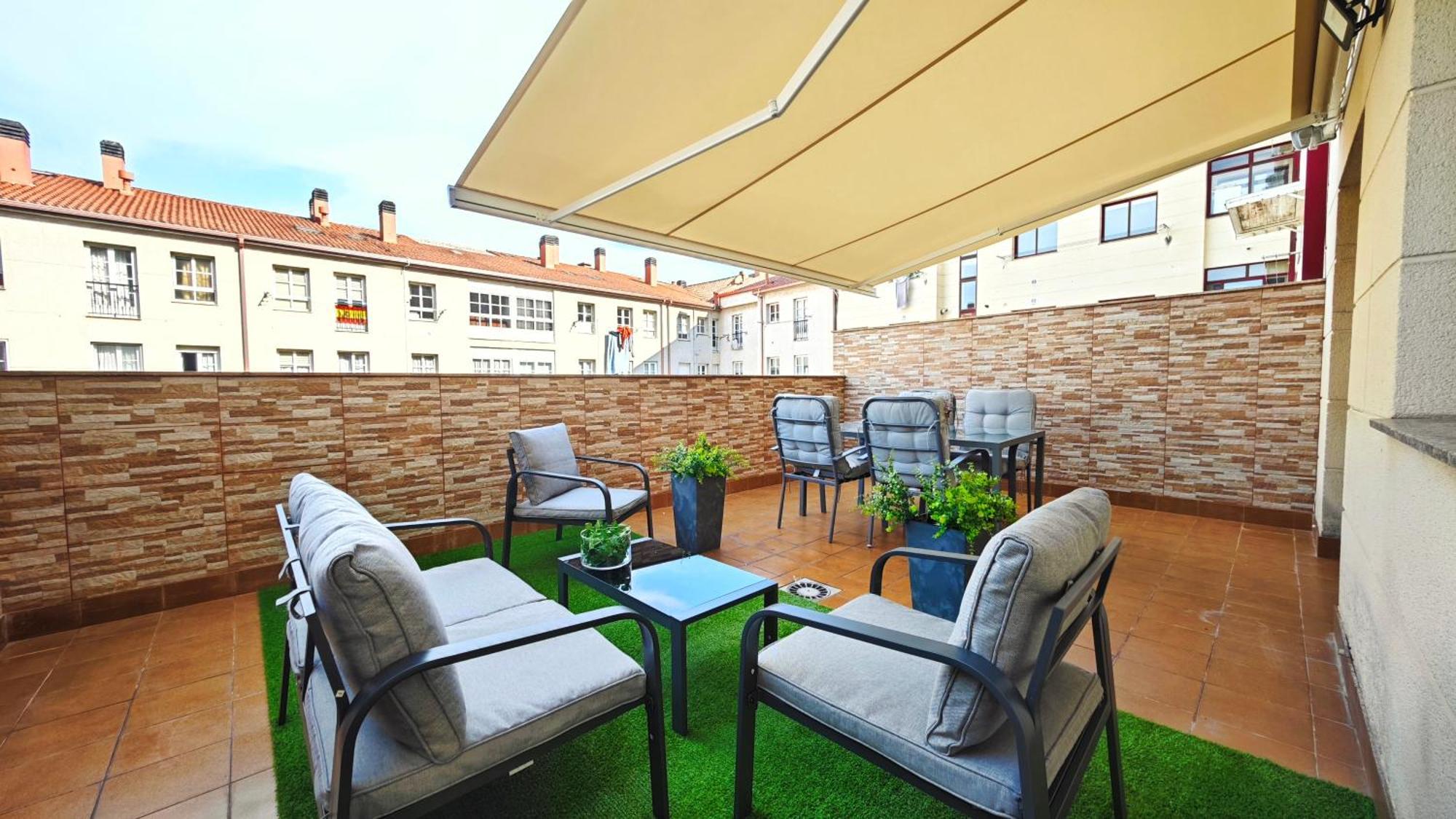 Piso Centrico Santiago De Compostela Con Amplia Terraza Apartment Bagian luar foto